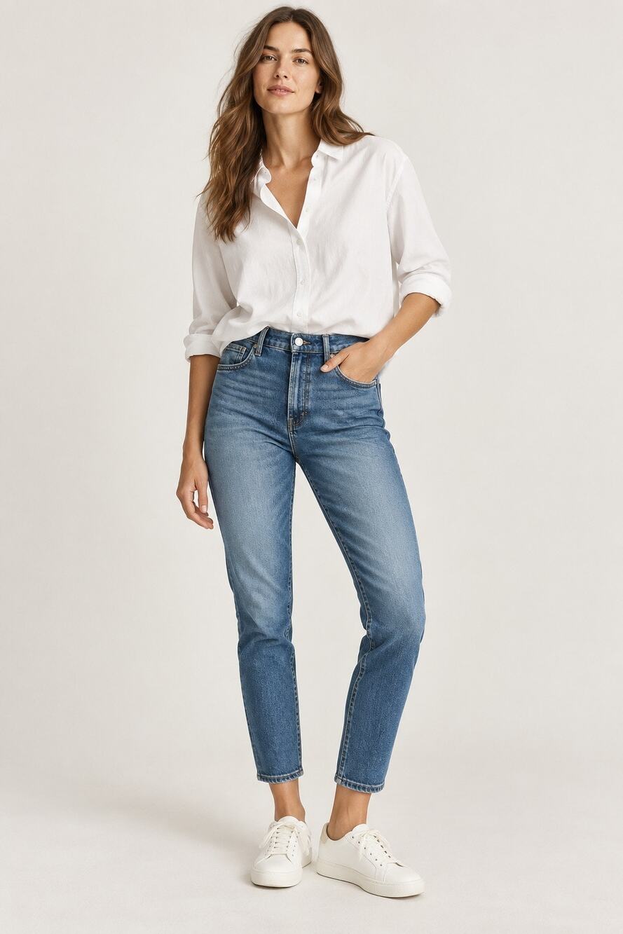 Everlane High Rise Slim Ankle Jeans – Medium Wash – Size 29